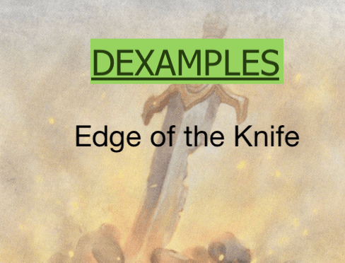 Logo of the Dexamples Edge of the Knife article